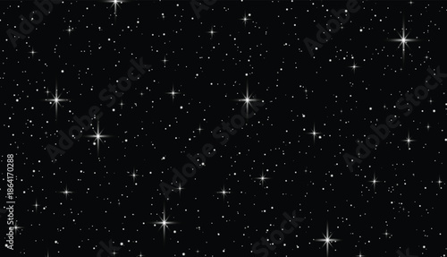 falling stars loop on black background