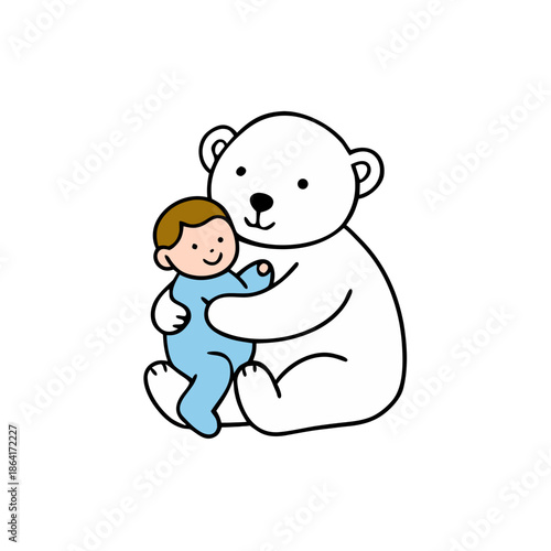 baby with teddy bear