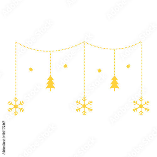 Golden Christmas Garland Decoration