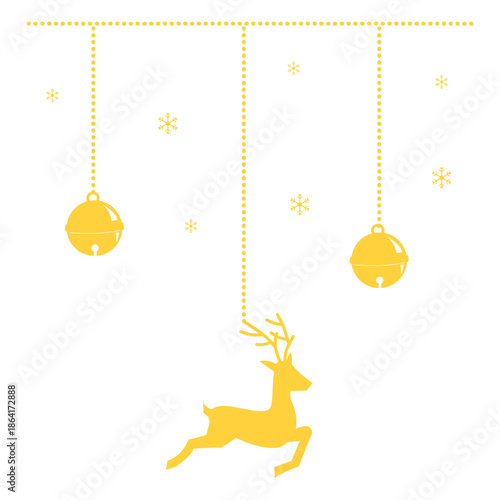 Golden Reindeer Christmas Decor