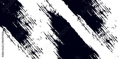 Grunge black texture on white background (Vector). Use for decoration, aging or old layer