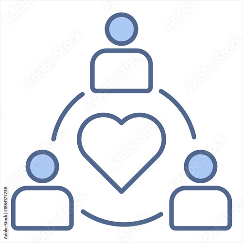 Sincerity Blue Icon Vector Illustration