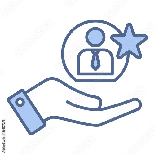 Loyalty Blue Icon Vector Illustration