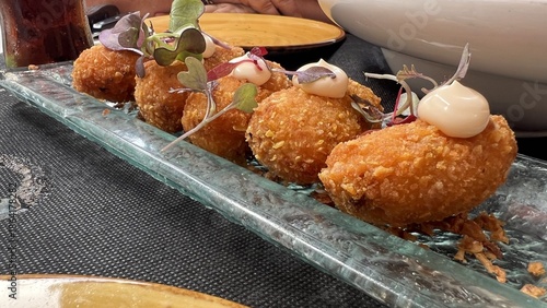 Homemade croquettes (traditional Spanish food)