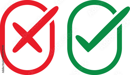 Check marks and cross marks