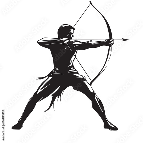 archer with bow and arrow