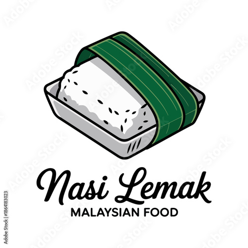 nasi lemak malaysian food illustration
