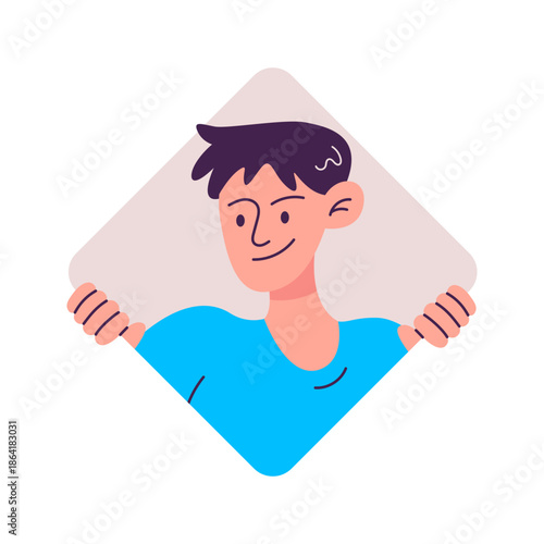 People Peeping Illustration