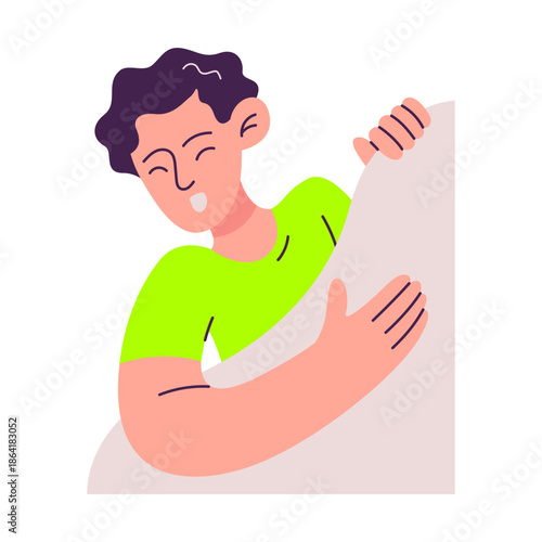 People Peeping Illustration