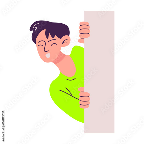 People Peeping Illustration