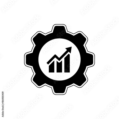 Growth mechanism gear isolated on white background