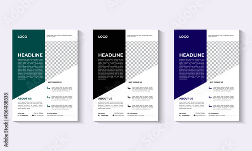 Professional Corporate Flyer Template with Content Sections