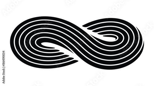 Infinity Symbol: A modern and sleek representation of infinity, with elegant lines and a minimalist aesthetic. Embracing simplicity and timelessness.