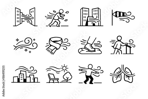 Clarity wind cue icon urban focus micro movement comfort intensity safety weather