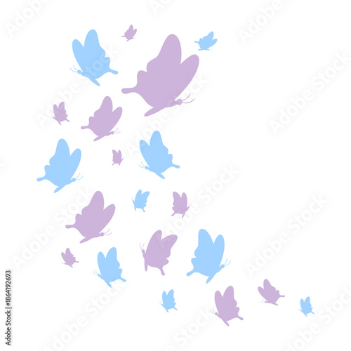 Flying Butterfly Silhouette