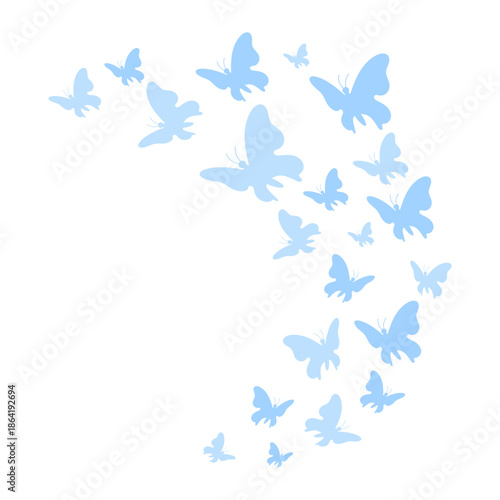 Flying Butterfly Silhouette