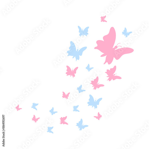 Flying Butterfly Silhouette