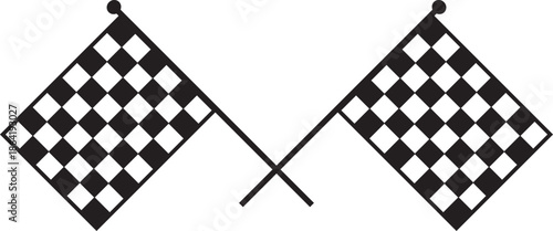 checkered flag vector illustration racing sports use 