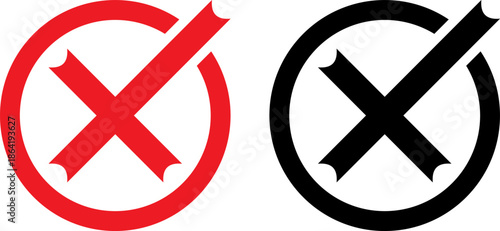 Red and black prohibited signs