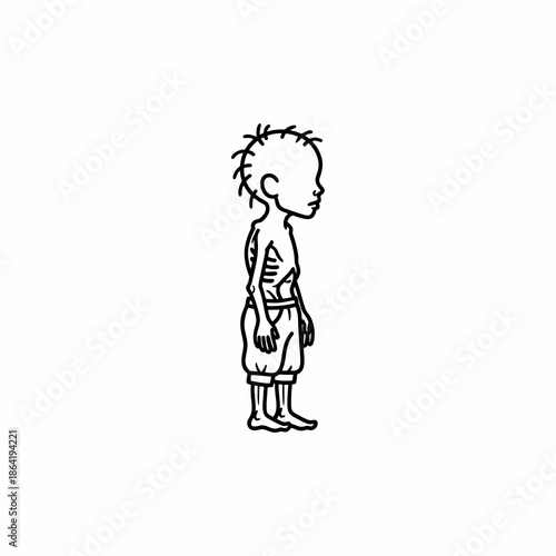 malnutrition vector illustration on white background