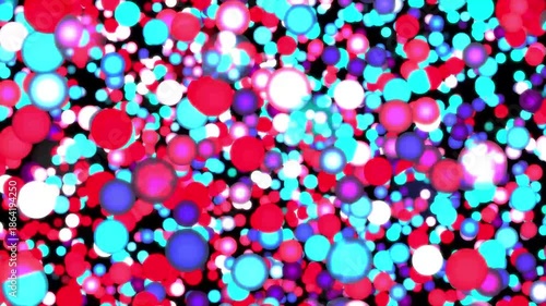 Animated background of beautifully glowing multicolor bubbles moving forward in an abstract motion. The smooth and luminous bubble movement creates a dreamy, vibrant, and visually captivating. 
