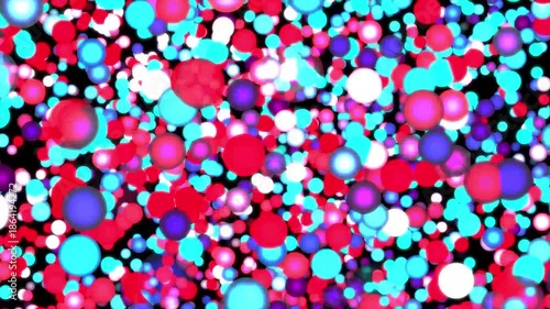 Animated background of beautifully glowing multicolor bubbles moving forward in an abstract motion. The smooth and luminous bubble movement creates a dreamy, vibrant, and visually captivating. 