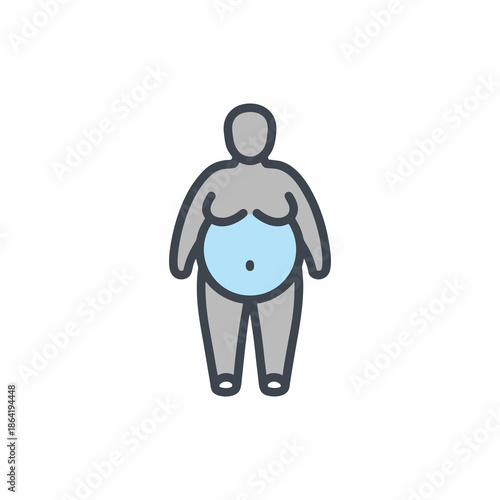 obesity icon vector illustration on white background