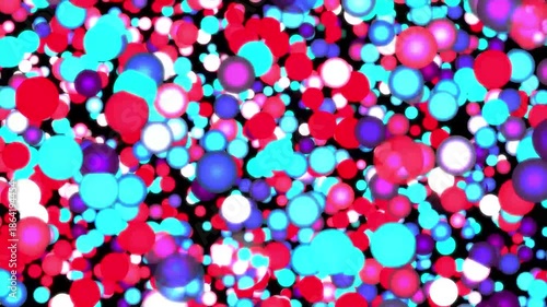 Animated background of beautifully glowing multicolor bubbles moving forward in an abstract motion. The smooth and luminous bubble movement creates a dreamy, vibrant, and visually captivating. 