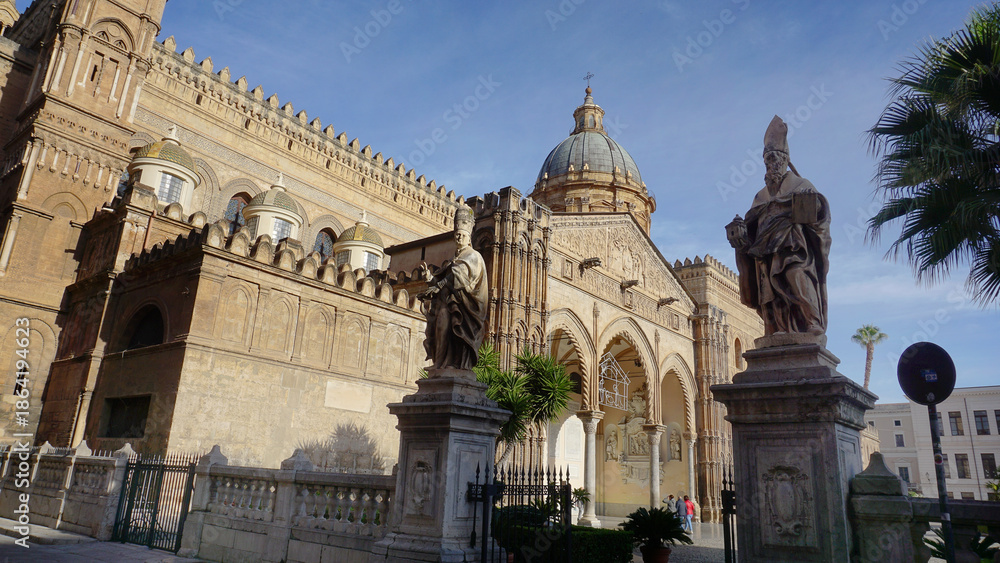 Obraz premium Cathedral of Palermo dedicated to the Assumption of the Virgin Mary - Palermo, Sicily, Italy
