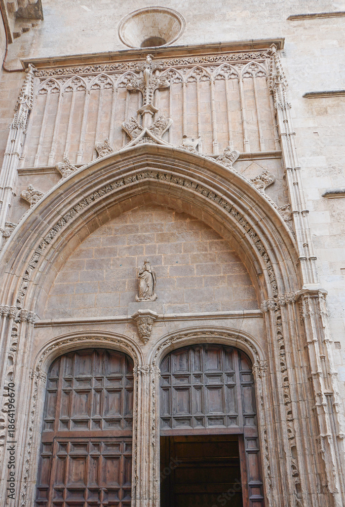 Fototapeta premium The Cathedral of Santa Maria of Palma, more commonly referred to as La Seu, is a Gothic Roman Catholic cathedral located in Palma, Mallorca, Spain, Europe