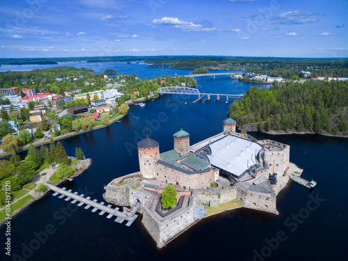 Aerial view of medieval Ola...