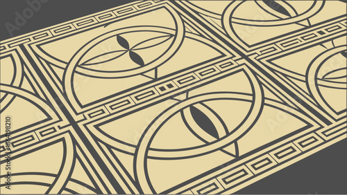 detail of a mosaic of a mosque in istanbul