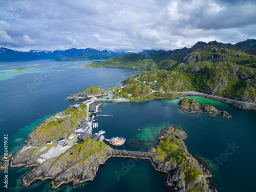 Aerial view of Senja island...