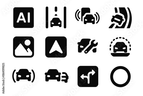 Icon vehicle consistent route obstacle vehicles no icons negative autonomous autonomy tile