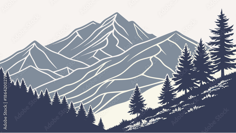 Fototapeta premium winter mountain landscape