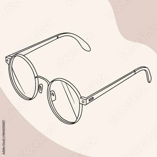 Simple Pair of Eyeglasses Minimalist Icon