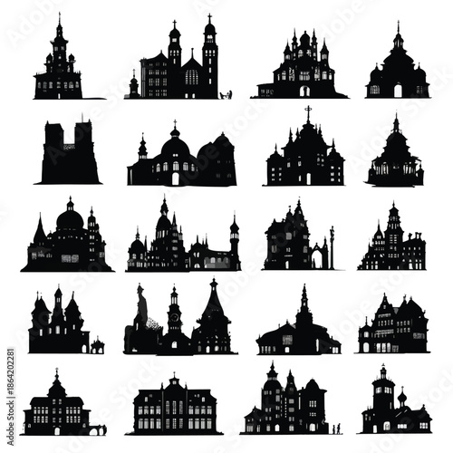 architectural silhouette set