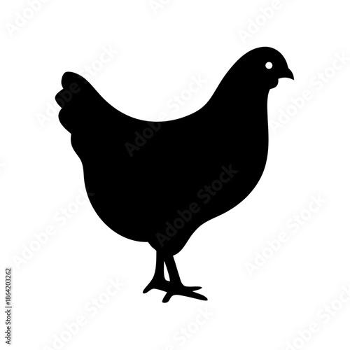 Silhouette of a chicken