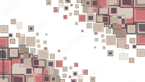 Modern abstract square pattern background with a dynamic arrangement of muted tones