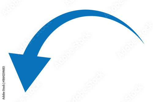 Blue arrow icon, pointing down