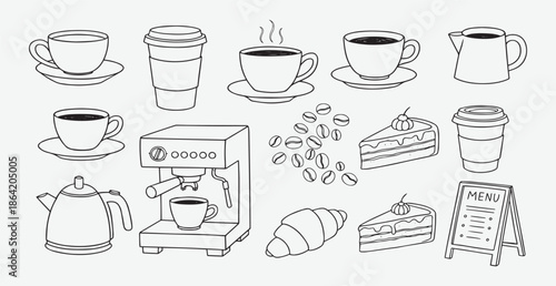 Cozy Coffee Corner Vector Illustration Flat Design Style