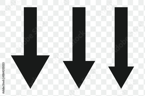 Pointing Down arrow
