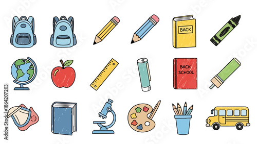 Back to School Supplies and Education Tools Collection