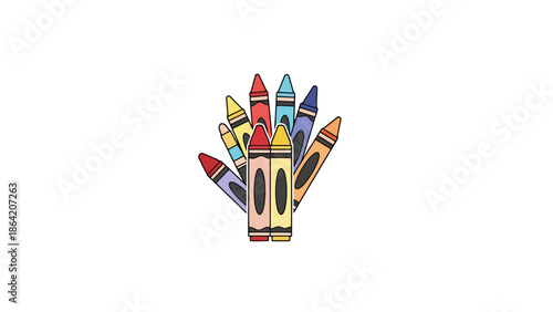 Group of Assorted Colored Drawing Sticks Arranged Artistically