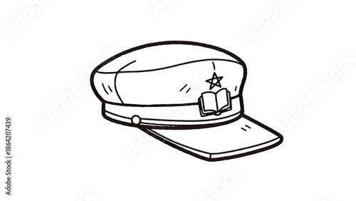School Uniform Hat with Emblem Academic Symbol