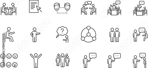 Customer satisfaction survey emoticons set showing mood scale from sad to happy with arrows for feedback experience evaluation and progress tracking.