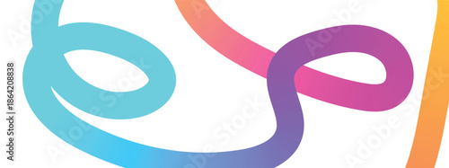 colorful  gradient curved line. gradient line. wavy line Colorful gradient organic line elements collection - flowing curved shapes in vibrant rainbow colors including pink, blue, yellow, green, 