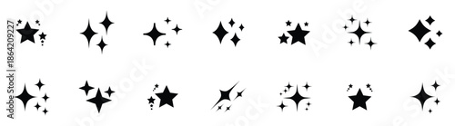 sparkle star set star icon Shine sparkle icon. Vector blink star for logo, sparkle clipart