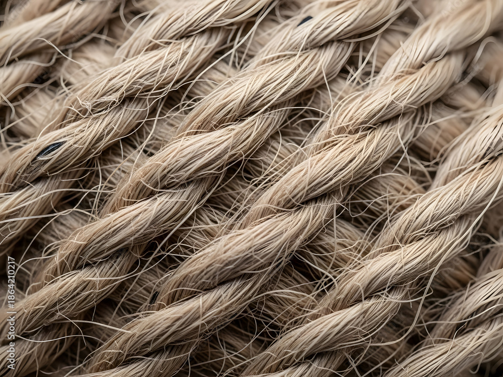 Fototapeta premium Natural fiber twine texture close up