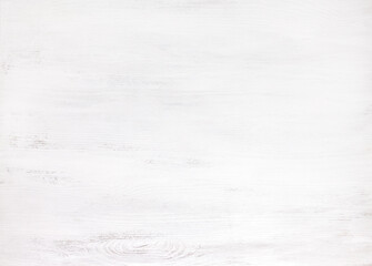  White wood background.  Wooden plank with natural pattern and texture. Wooden shabby texture of the old table.